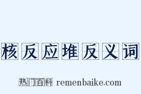 核反应堆反义词是什么意思的图片